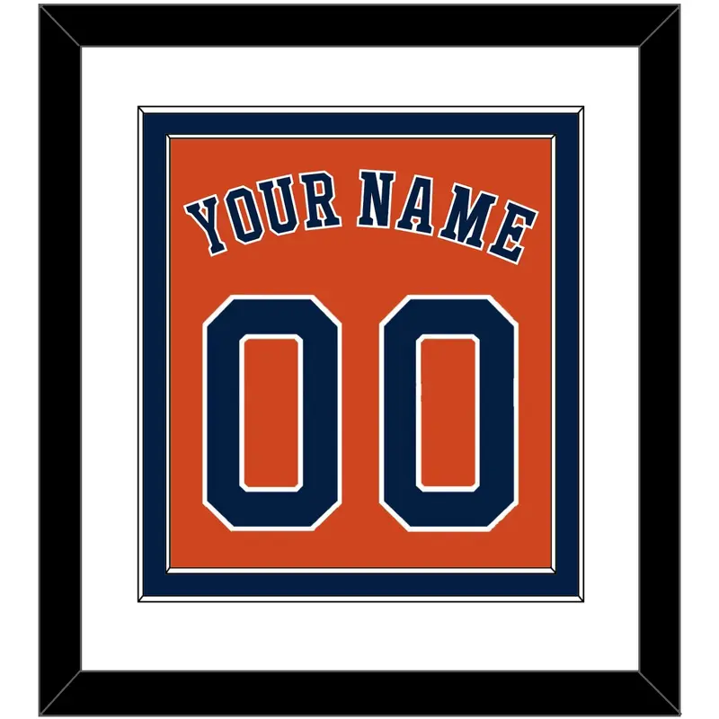 Houston Name & Number - Alternate Orange - Double Mat 1