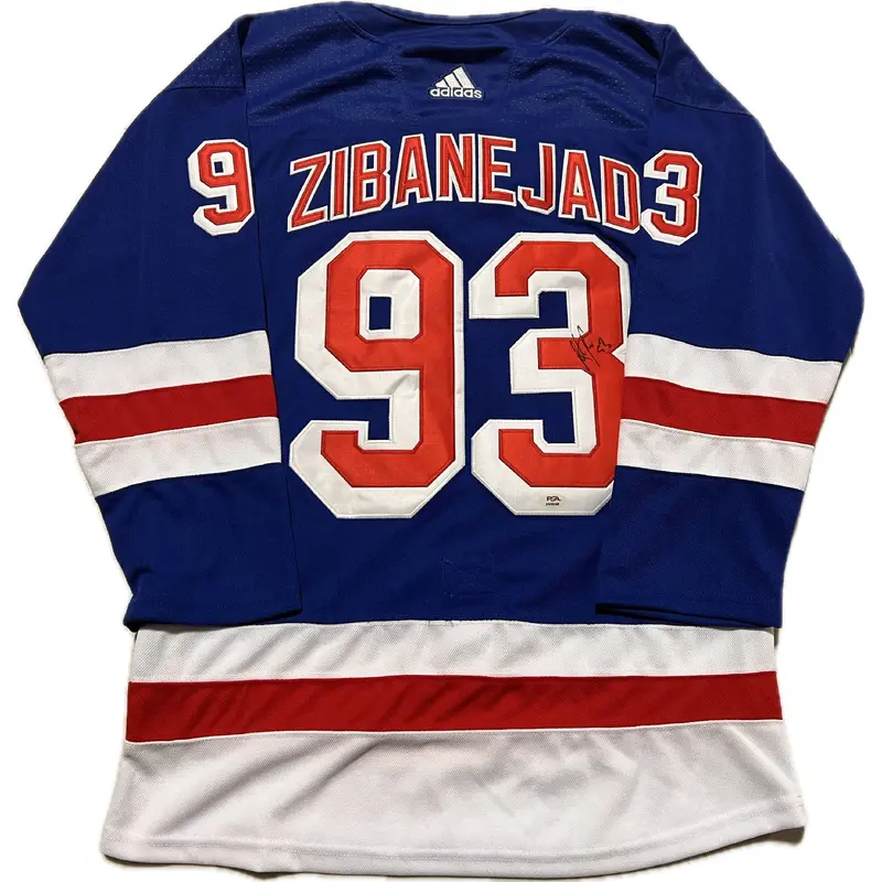 Mika Zibanejad Signed Jersey PSA/DNA New York Rangers Autographed