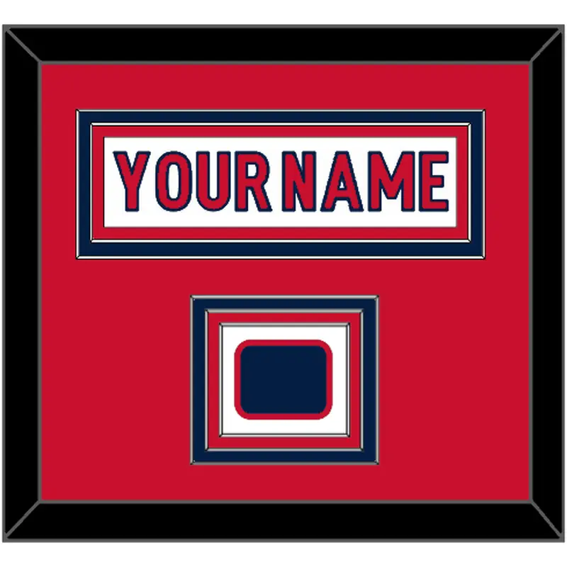 Washington Nameplate & Jersey Logo Patch - Road White - Triple Mat 1