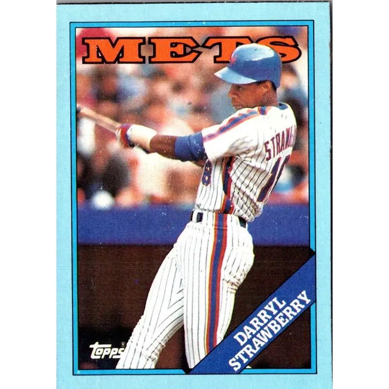 1988 Topps Wax Box Cards Darryl Strawberry #L