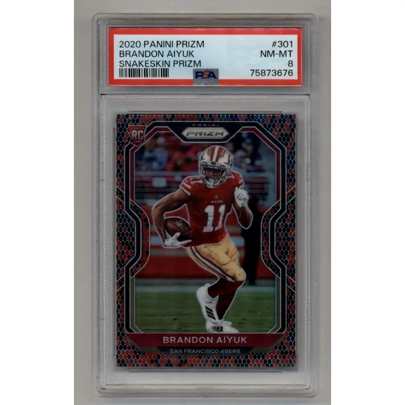 Brandon Aiyuk 2020 Prizm Snakeskin #301 PSA 8 Near Mint-Mint