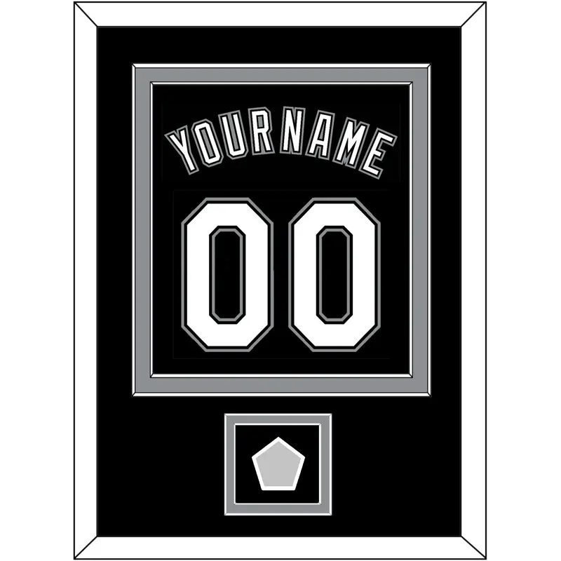 Chicago Name, Number & 2005 World Series Champions Patch - Alternate Black - Double Mat 2