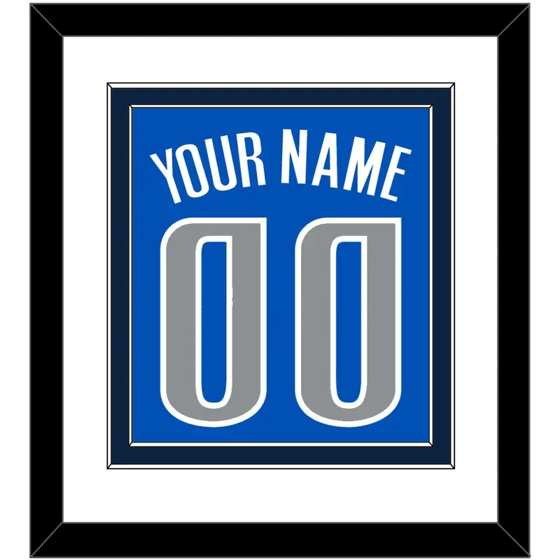 Dallas Name & Number - Blue Icon - Double Mat 1