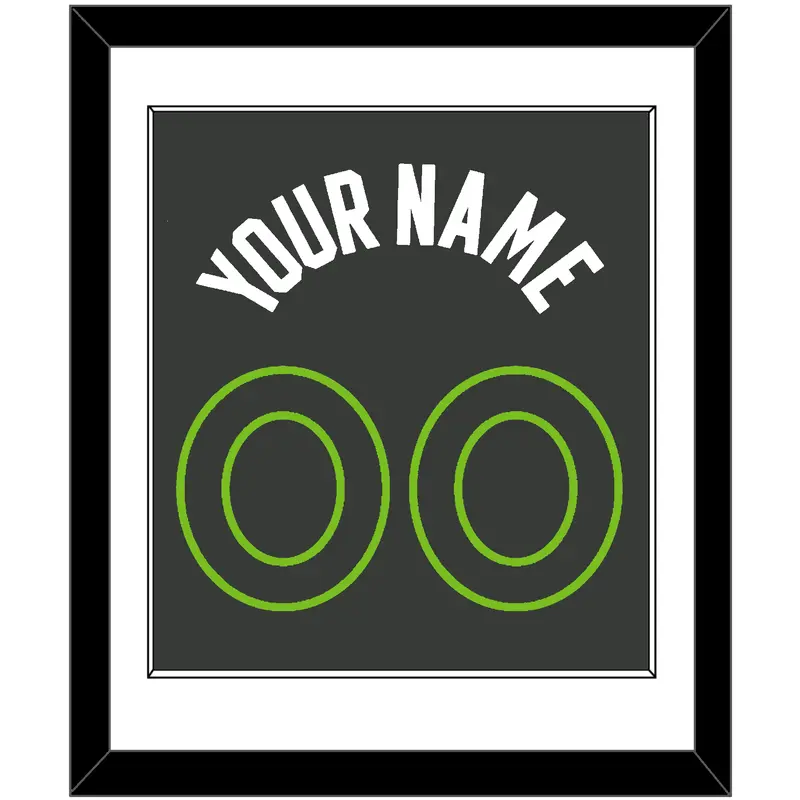 Minnesota Name & Number - Dark Gray Statement - Single Mat 1
