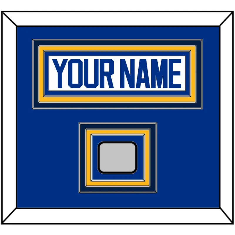 St. Louis Nameplate & Stanley Cup Finals Patch - Road White - Triple Mat 2