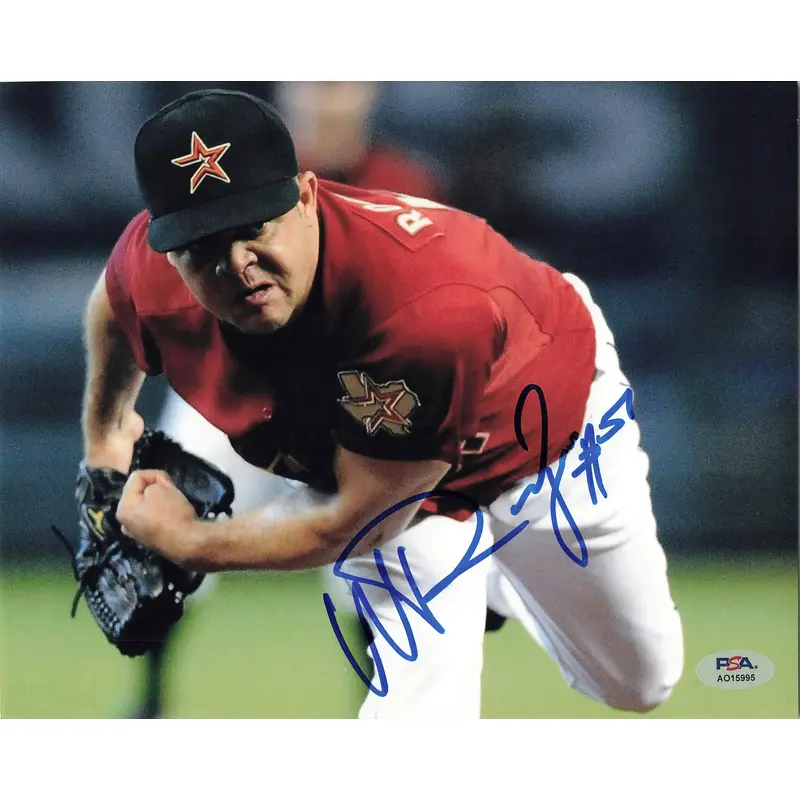 WANDY RODRIGUEZ signed 8x10 photo PSA/DNA Houston Astros Autographed