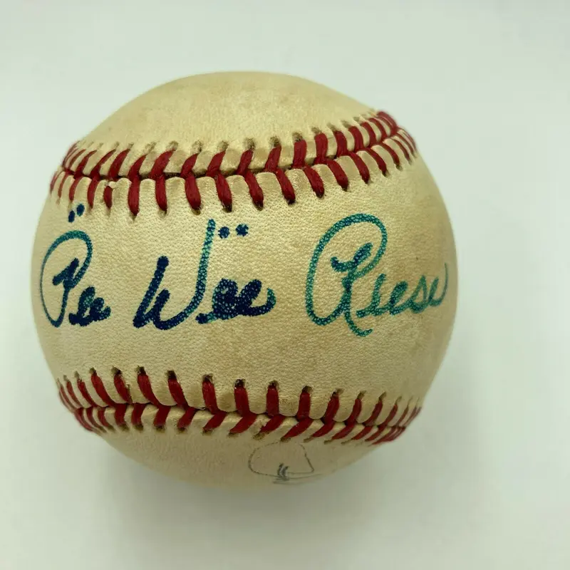 Legendary Shortstops Pee Wee Reese & Phil Rizzuto Dual Signed Baseball JSA COA