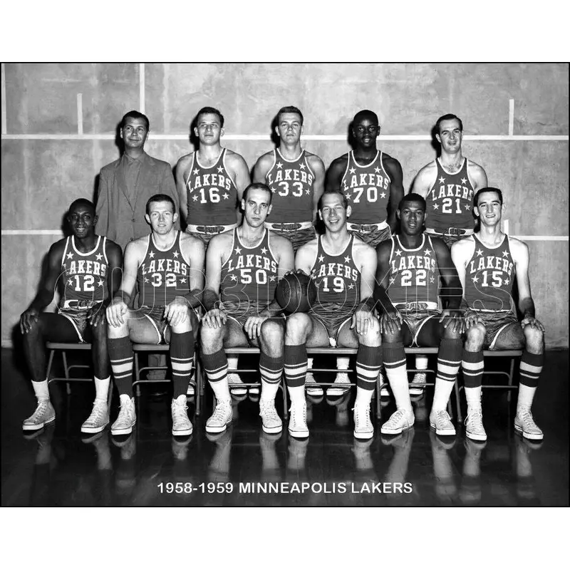 1958-1959 Minneapolis Lakers 11X14 Photo - Elgin Baylor Rookie - 2297