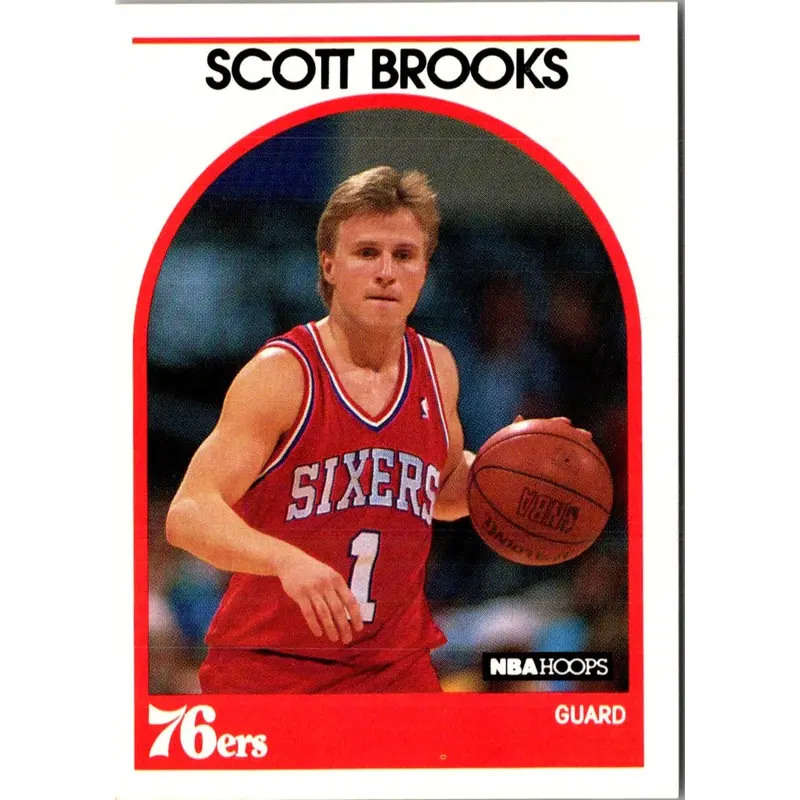 1989 Hoops Scott Brooks #34 Rookie