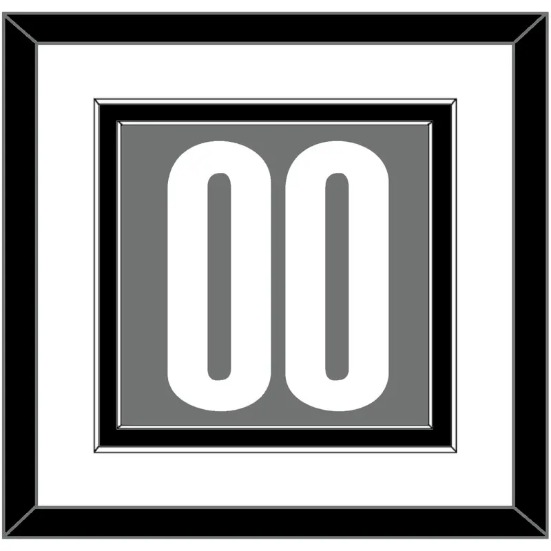 Brooklyn Number - Charcoal Statement - Double Mat 1