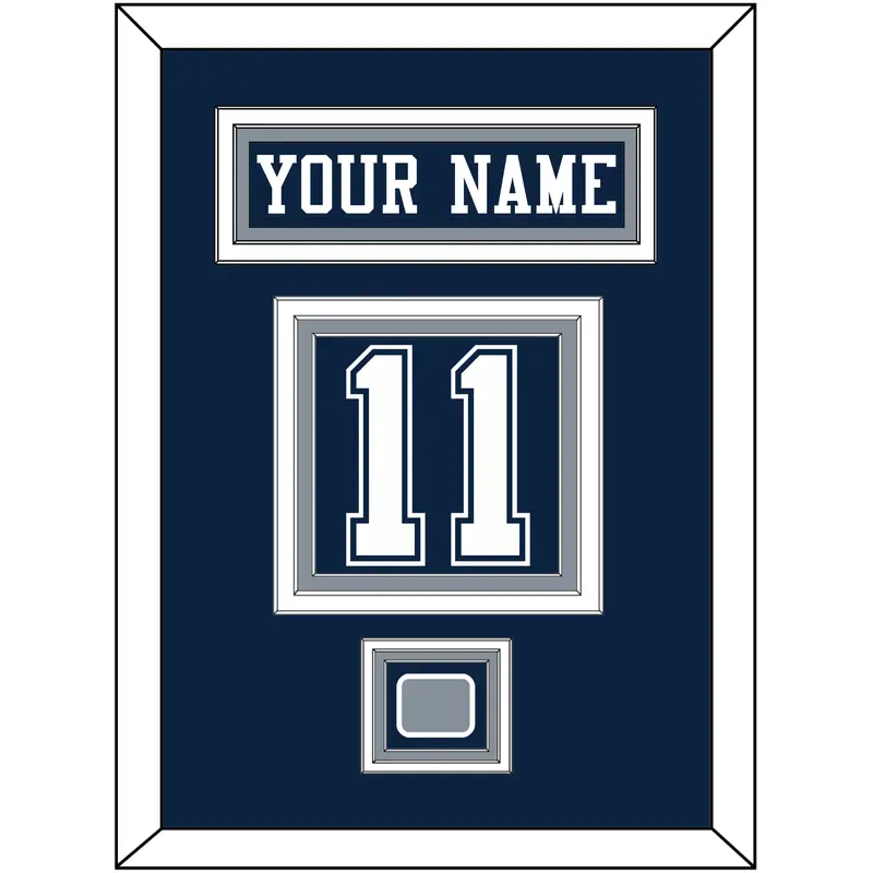 Dallas Nameplate & Number (Back) With Super Bowl Jersey Patch - Blue Jersey - Triple Mat 2