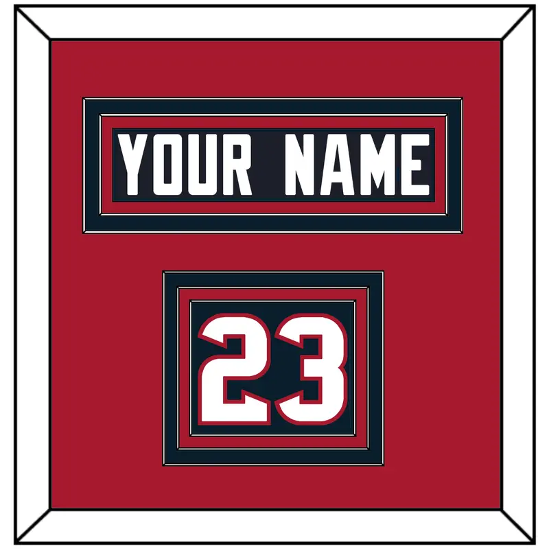 Houston Nameplate & Number (Shoulder) - Home Blue (2002-2023) - Triple Mat 4