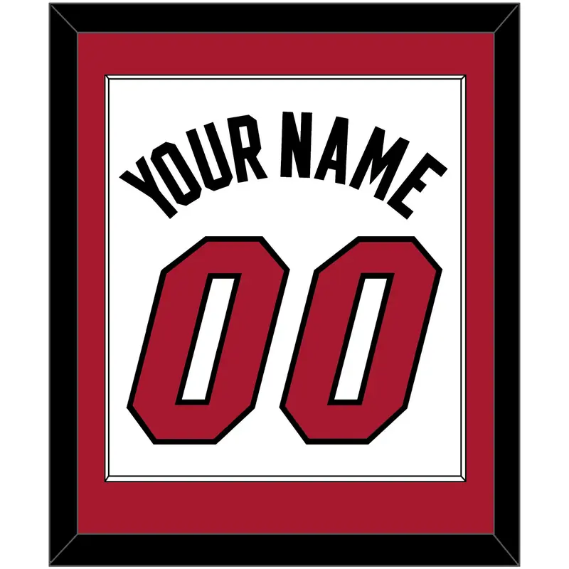 Miami Name & Number - Home White (1999-2008) - Single Mat 1