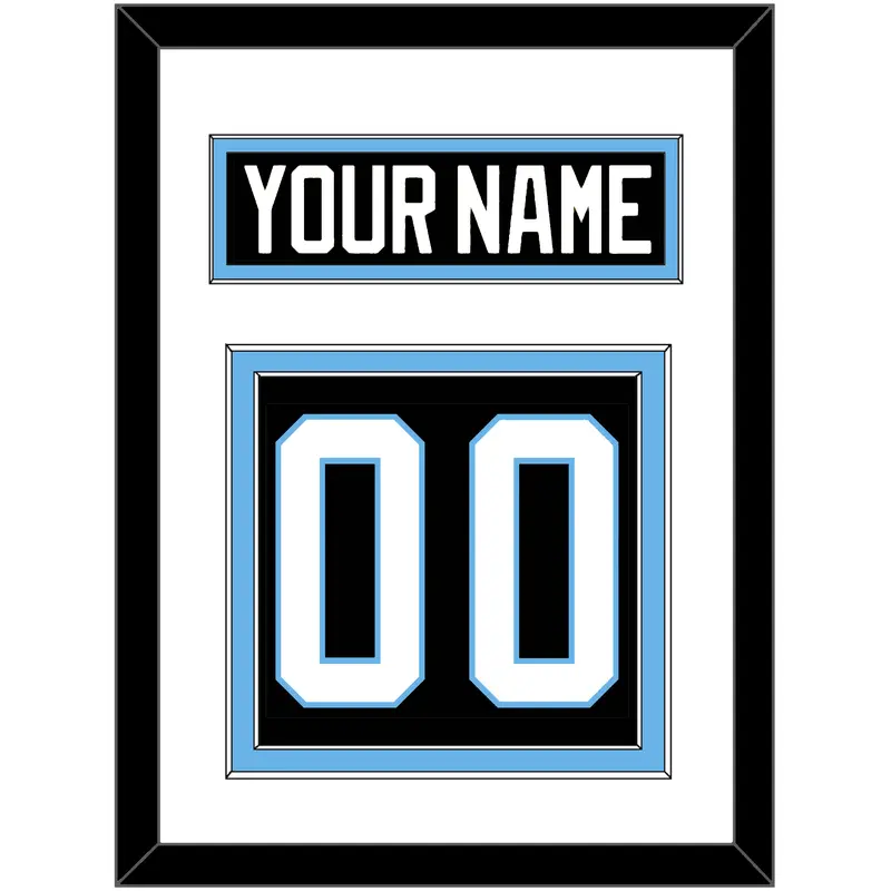 Utah Nameplate & Number (Back) - Home Black - Double Mat 1