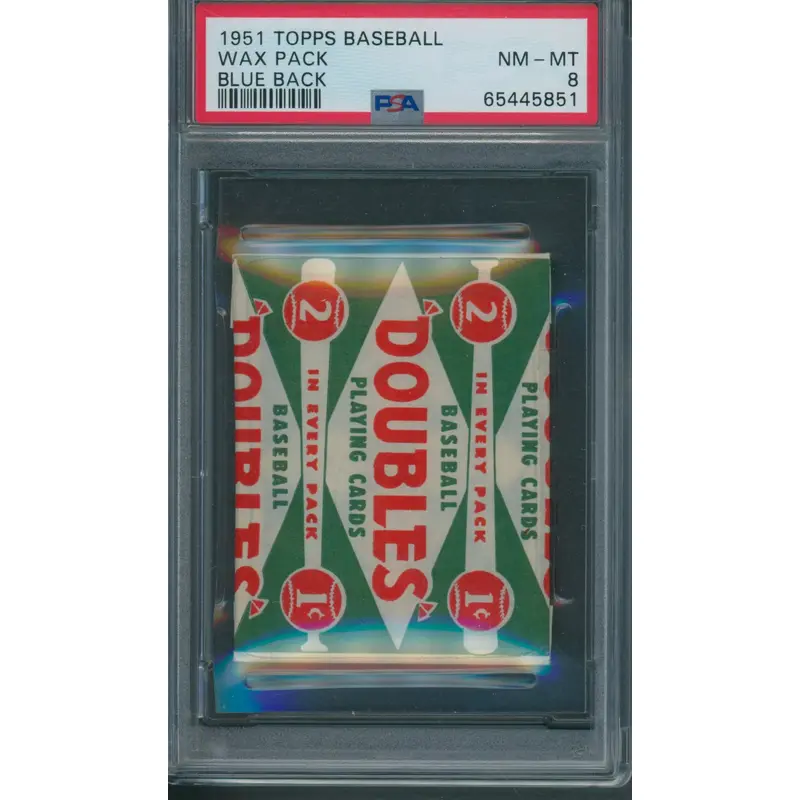 1951 Topps Baseball Blue Back Unopened Wax Pack PSA 8 *5851