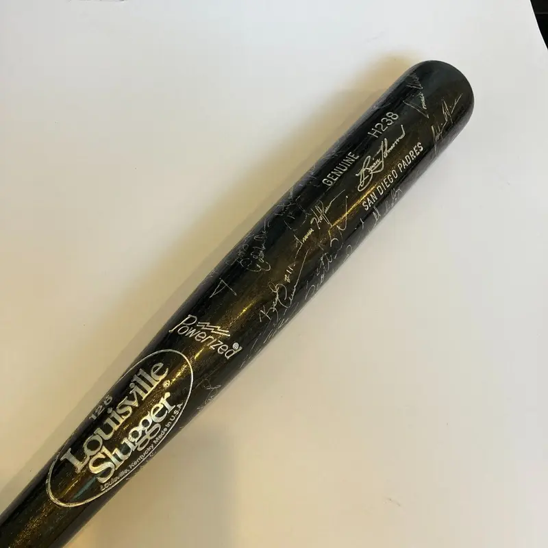 1990's San Diego Padres Team Signed Game Used Baseball Bat With Tony Gwynn