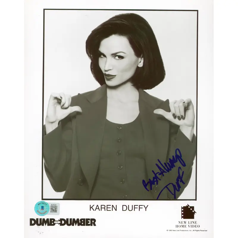 Karen Duffy Dumb and Dumber "Best Always" Signed 8x10 Photo BAS #BL81231