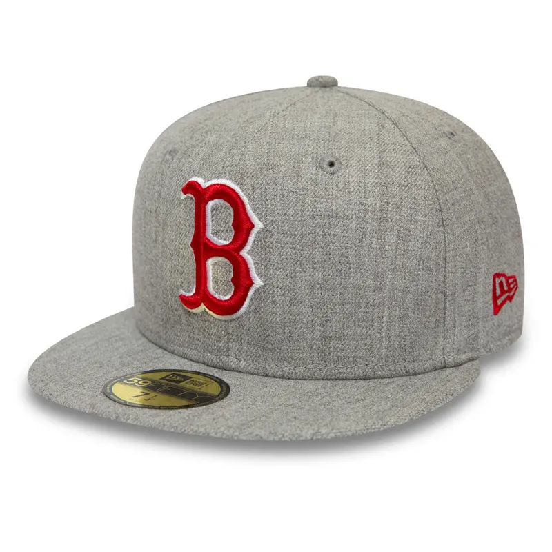 Boston Red Sox 59Fifty Fitted Cap - Heather Grey/Red