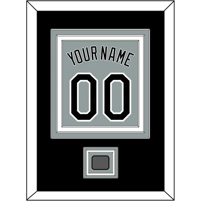 Chicago Name, Number & 2005 World Series Champions Patch - Road Gray - Triple Mat 3