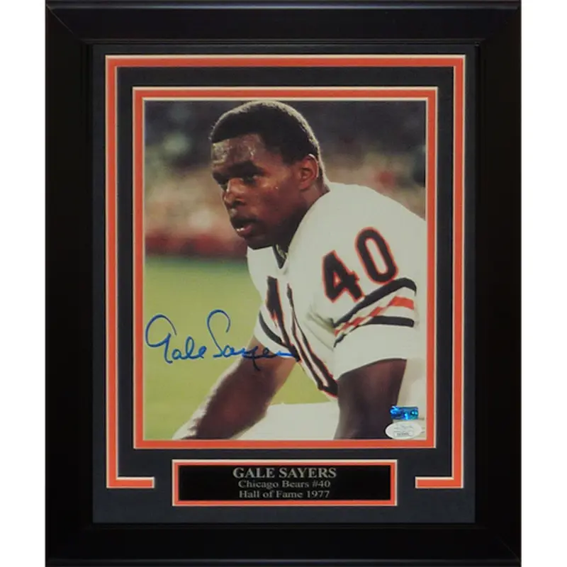 Gale Sayers Autographed Chicago Bears Framed 8x10 Photo - JSA
