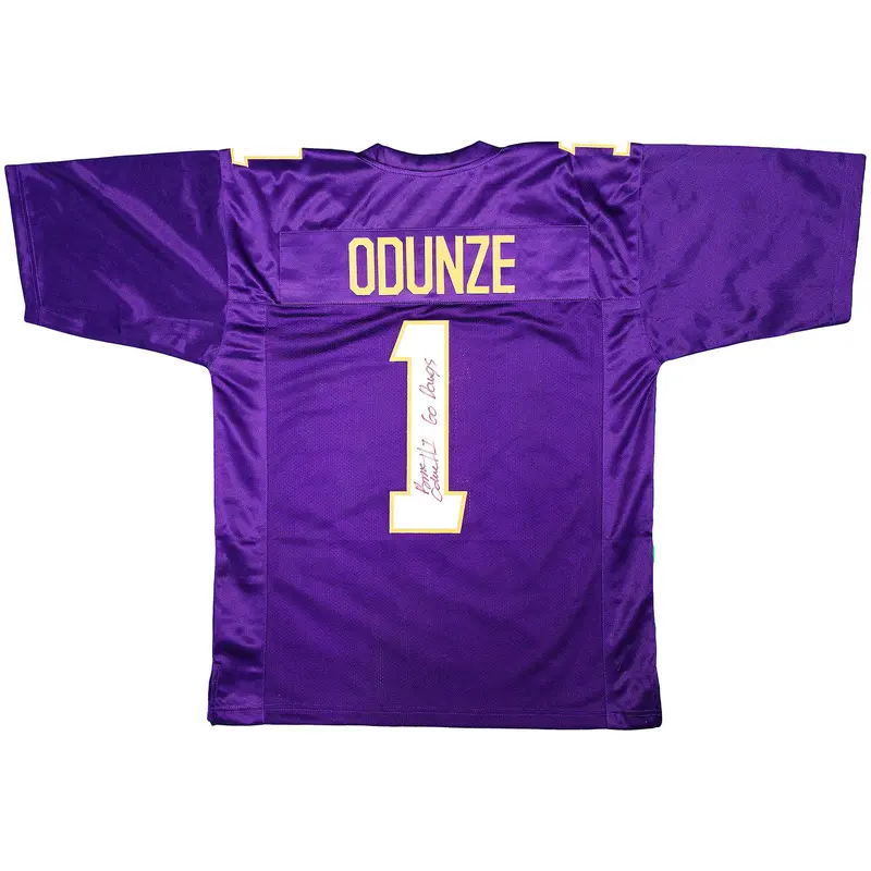 Rome Odunze Autographed Washington Huskies (Purple #1) Custom Jersey - MCS