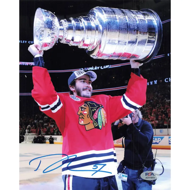 Trevor van Riemsdyk signed 8x10 photo PSA Chicago Blackhawks