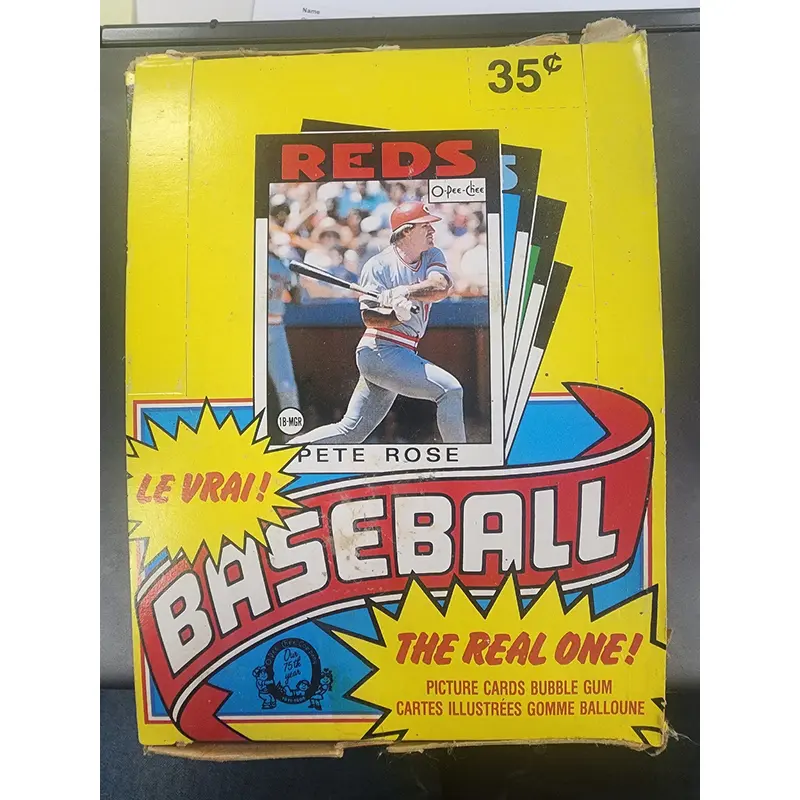 1986 O-Pee-Chee Baseball Wax Box