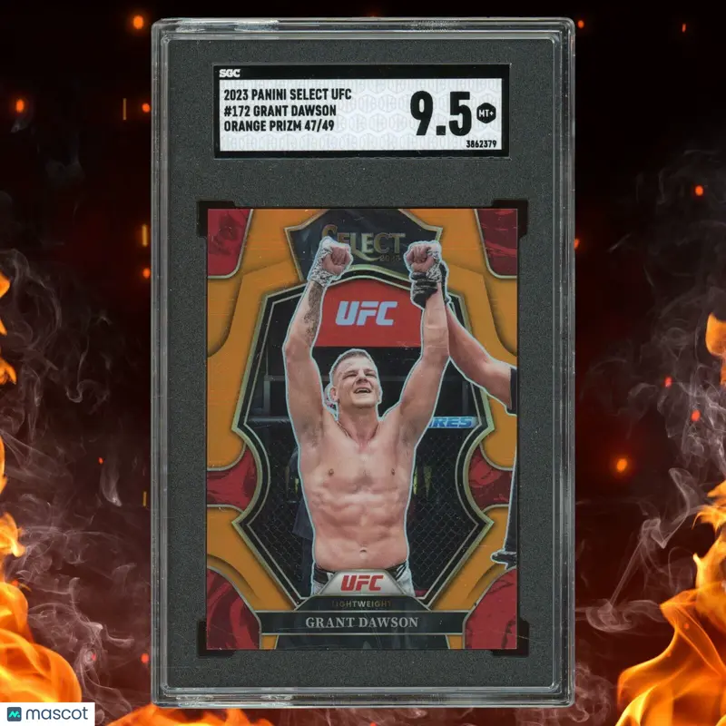 2023 Panini Prizm UFC GRANT DAWSON /49 Orange Prizm SGC 9.5 #172