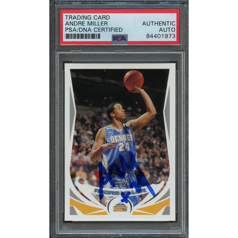 2004 Topps #40 Andre Miller Signed AUTO PSA Slabbed Nuggets