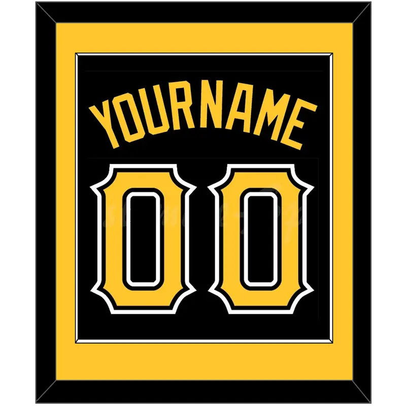 Pittsburgh Name & Number - Alternate Black - Single Mat 2