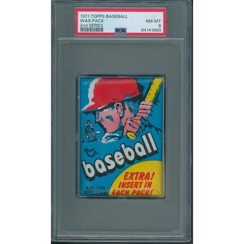 1971 Topps Baseball Unopened 2nd Series Wax Pack PSA 8 *1800