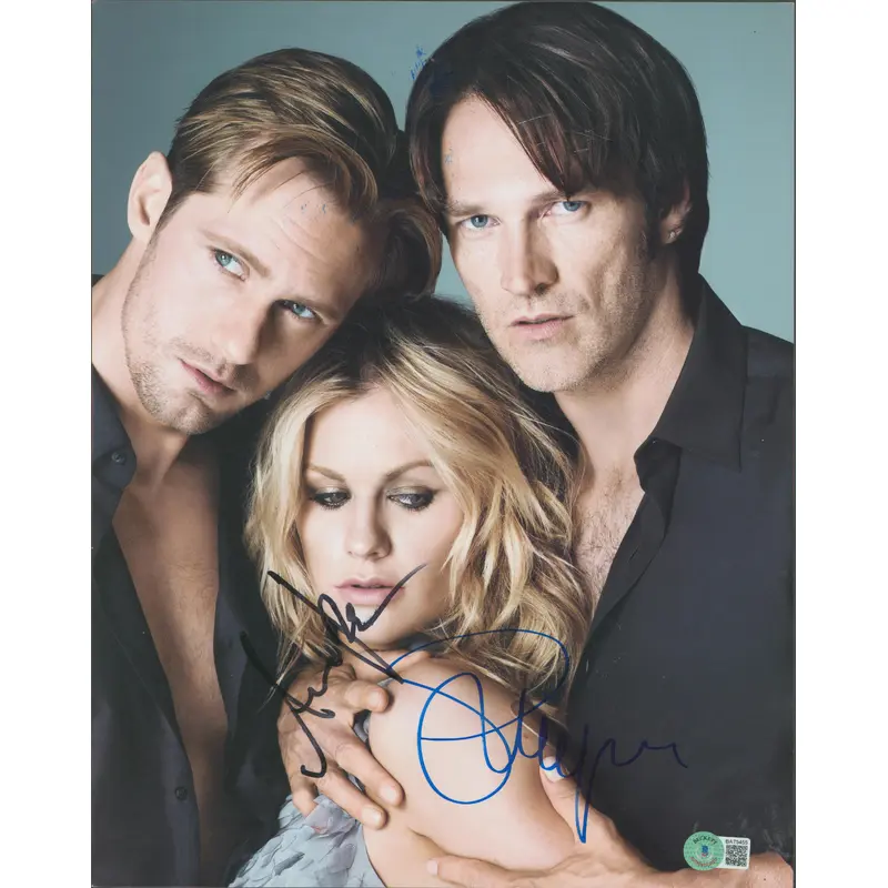 Anna Paquin & Stephen Moyer True Blood Authentic Signed 11x14 Photo BAS #BA75455