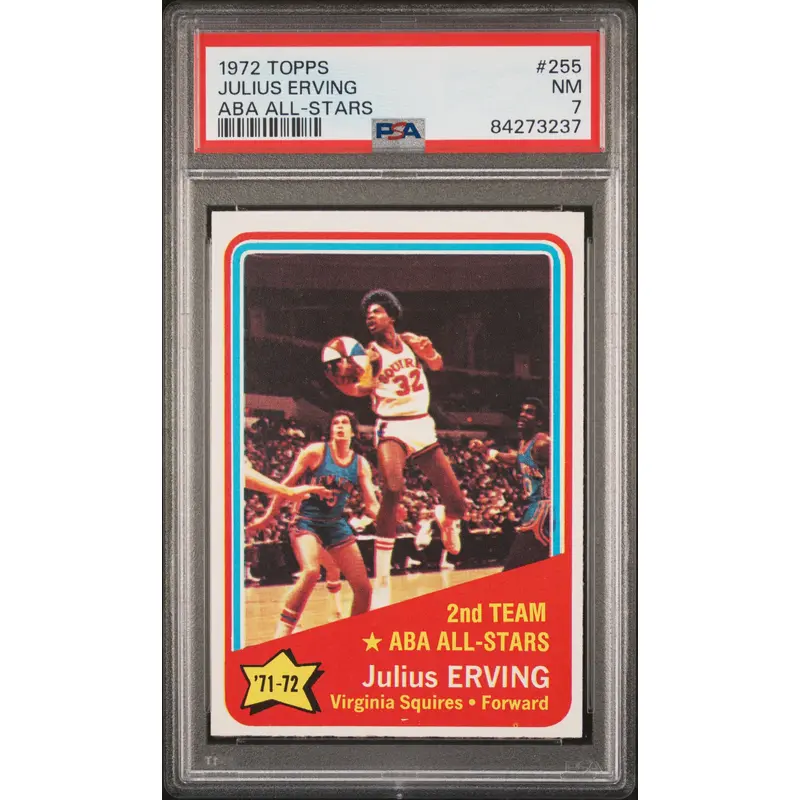 Julius Erving 1972 Topps #255 PSA 7 Near Mint