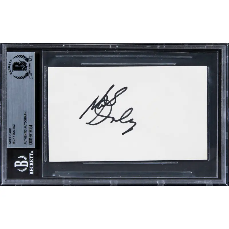 Micky Dolenz The Monkees Authentic Signed 3x5 Index Card BAS Slabbed 3