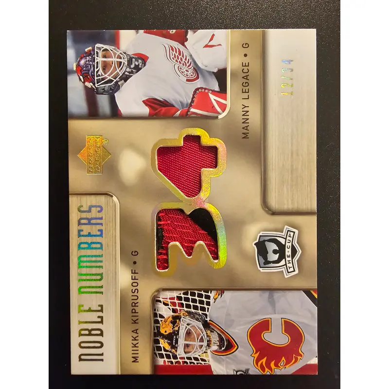 2005-06 Upper Deck The Cup - Noble Numbers - Miikka Kiprusoff / Manny Legace #NN-KL /34