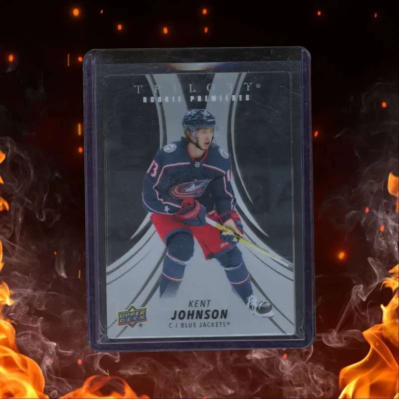 2022-23 Upper Deck Trilogy Kent Johnson Premieres Acetate Rookie 212/299 #RP-KJ