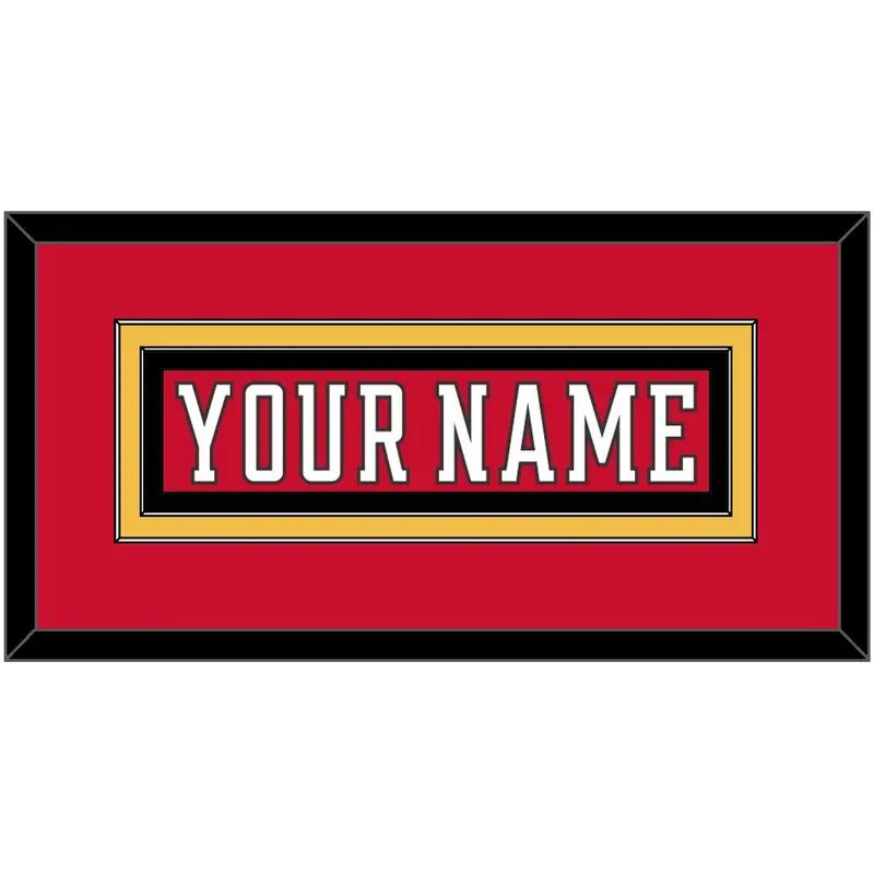 Calgary Nameplate - Home Red (2017-2020) - Double Mat 2