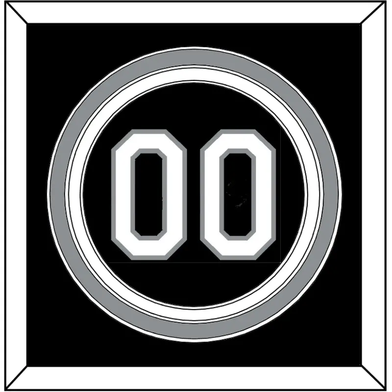 Chicago Number - Alternate Black (1991-1992) - Triple Mat 2