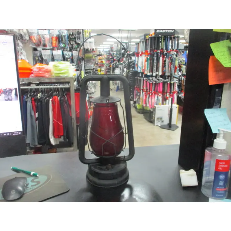Used Vintage Dietz Fitz All Oil Lantern with Red Globe
