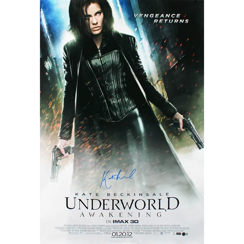 Kate Beckinsale Underworld Awakening Authentic Signed 27x40 Poster BAS