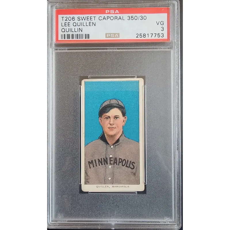 Lee Quillen Quillin 1909-11 T206 Sweet Caporal 350/30 PSA 3 Very Good