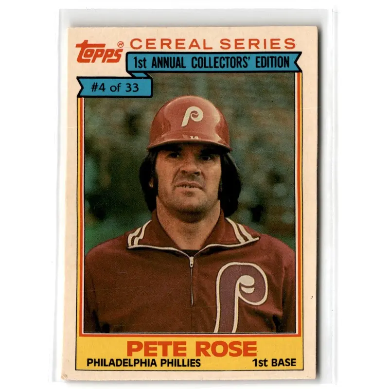 1984 Topps Cereal Series Pete Rose #4
