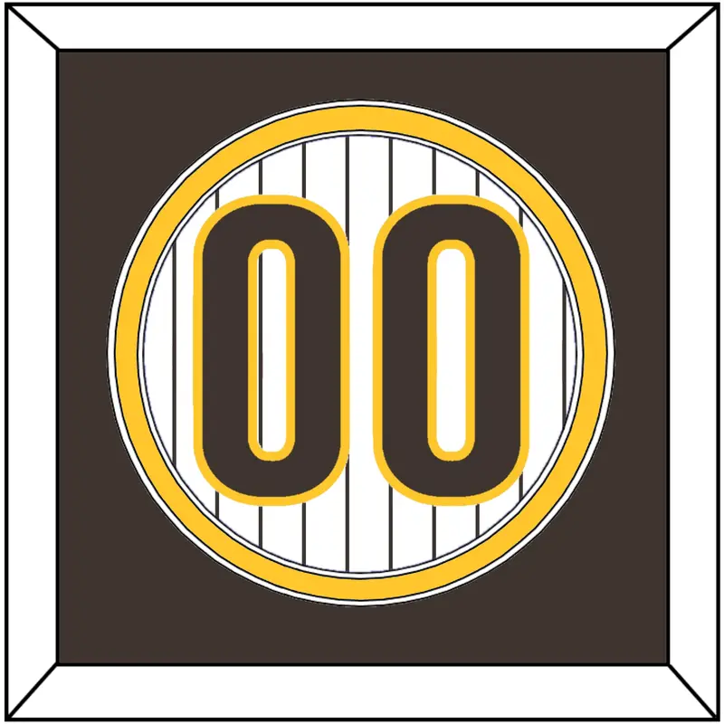 San Diego Number - Home White Pinstripes - Double Mat 3