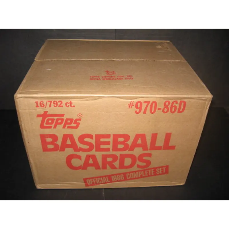 1986 Topps Baseball Factory Set Case (Holiday) (16 Sets) (Authenticate)