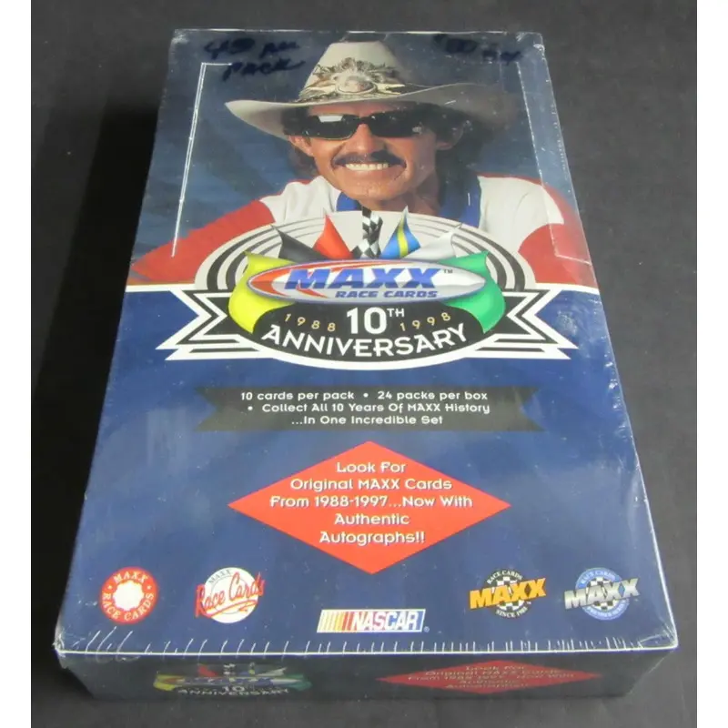 1998 Upper Deck Maxx 10th Anniversary Racing Race Cards Box