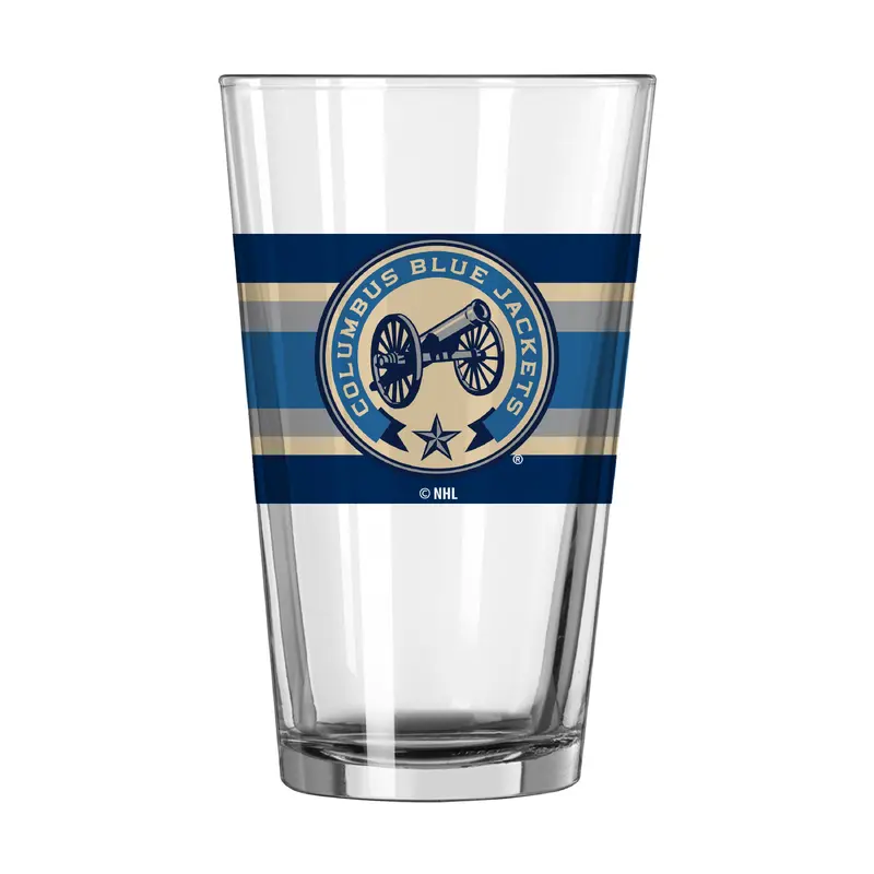 Columbus Blue Jackets 16oz 3rd Logo Stripe Pint Glass