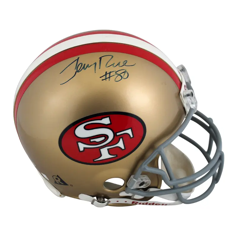 49ers Jerry Rice Authentic Signed Authentic Full Size Proline Helmet BAS #X71264