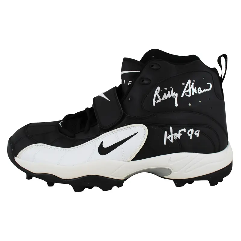Bills Billy Shaw "HOF 99" Authentic Signed Nike Air Pro Shark Stove Cleat BAS
