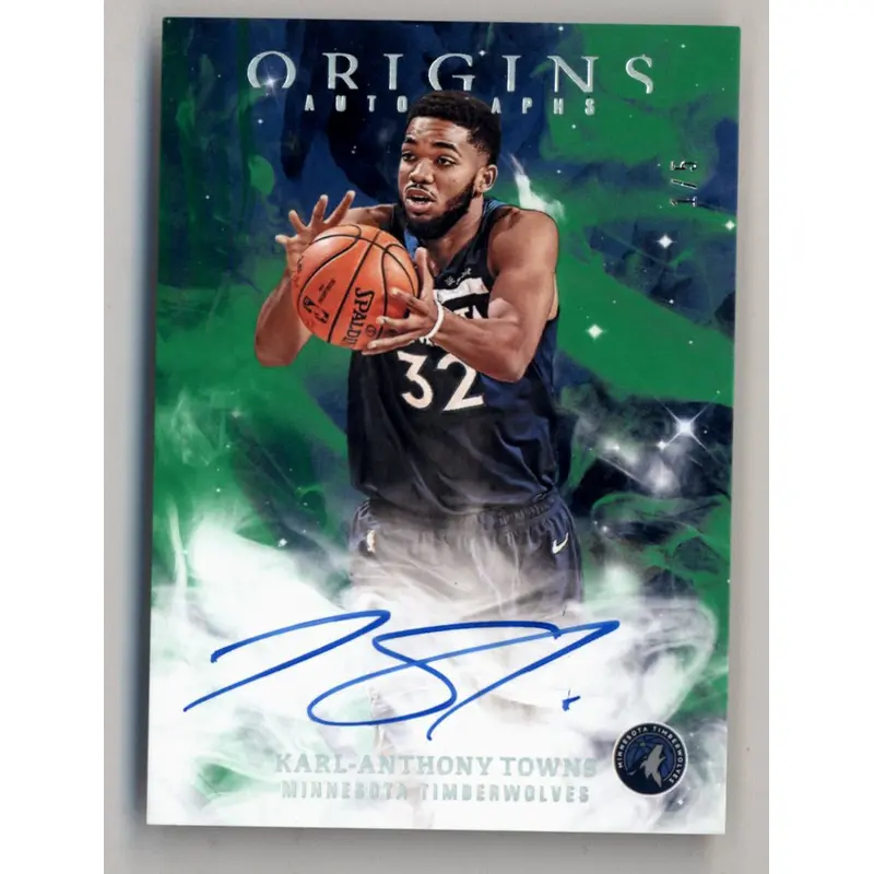Karl-Anthony Towns 2019-20 Origins Green Auto 1/5 Auto