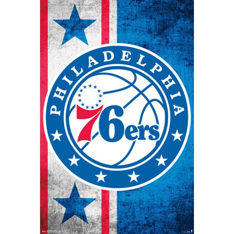 Philadelphia 76ers Official NBA Basketball Team Logo Poster - Trends International